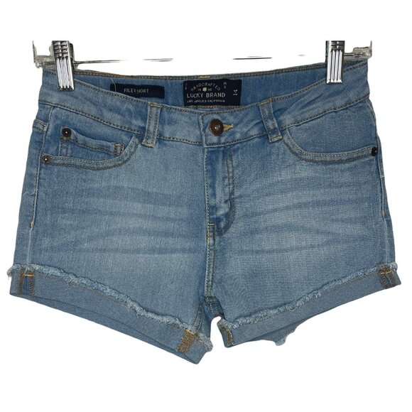 Lucky Brand Other - Lucky Brand Shorts Girls 14 Kids Blue Jean Denim Stretch Casual Summer Cut Offs